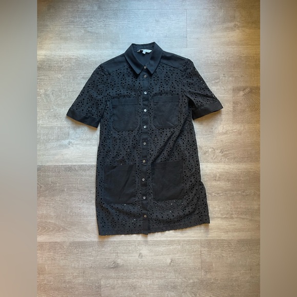 Veronica Beard Rafaela Eyelet Cotton Shirt Dress size 6 - Picture 2 of 8